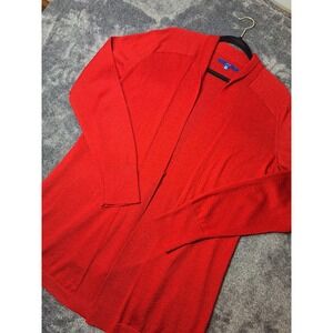 Apt 9 Tunic Open Front Cardigan Sweater Womens XXL Red Sparkle Holiday Christmas